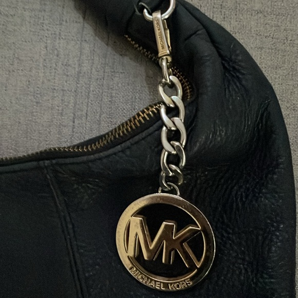 Michael Kors Black Leather Hobo Bag - Picture 2 of 11
